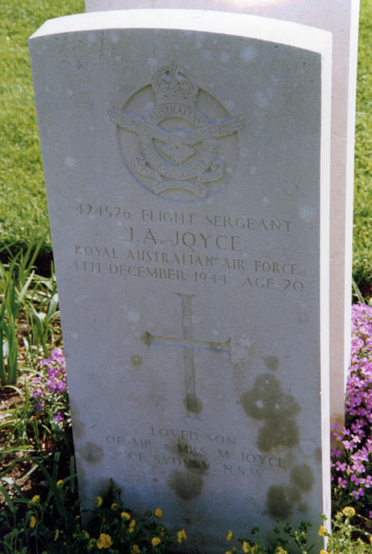 F/Sgt Jack Anthony Joyce<br/><br /><br />died December 4th, 1944